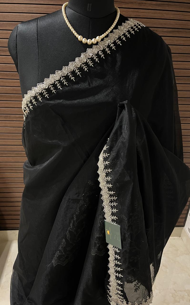 Black Organza Saree | Swathi Nanda Sarees