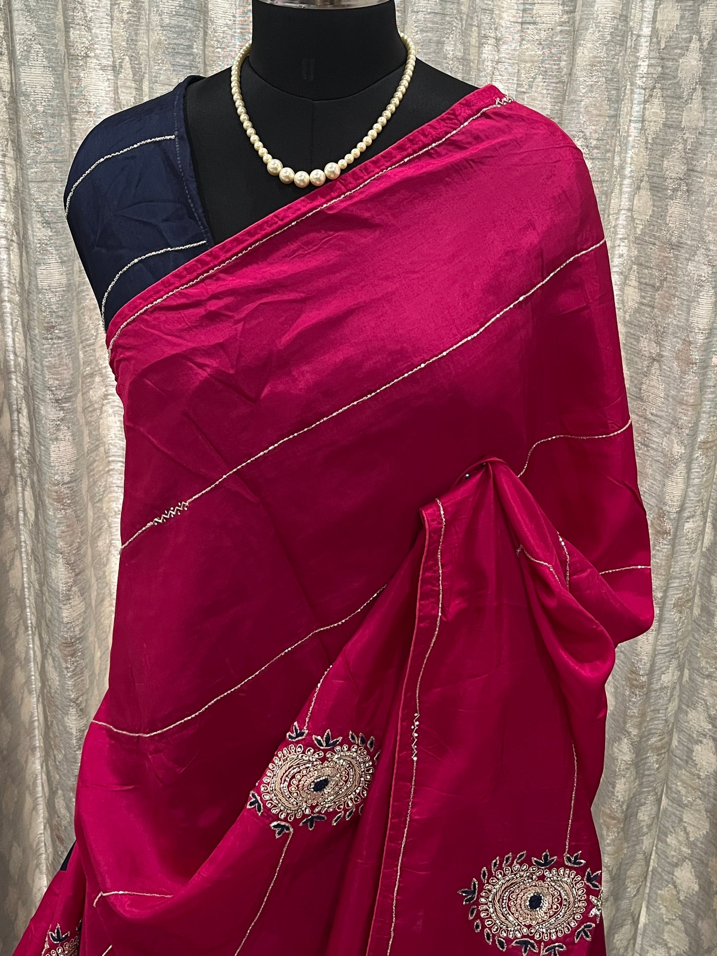 Sara Pink Embroided Saree | Swathi Nanda Sarees