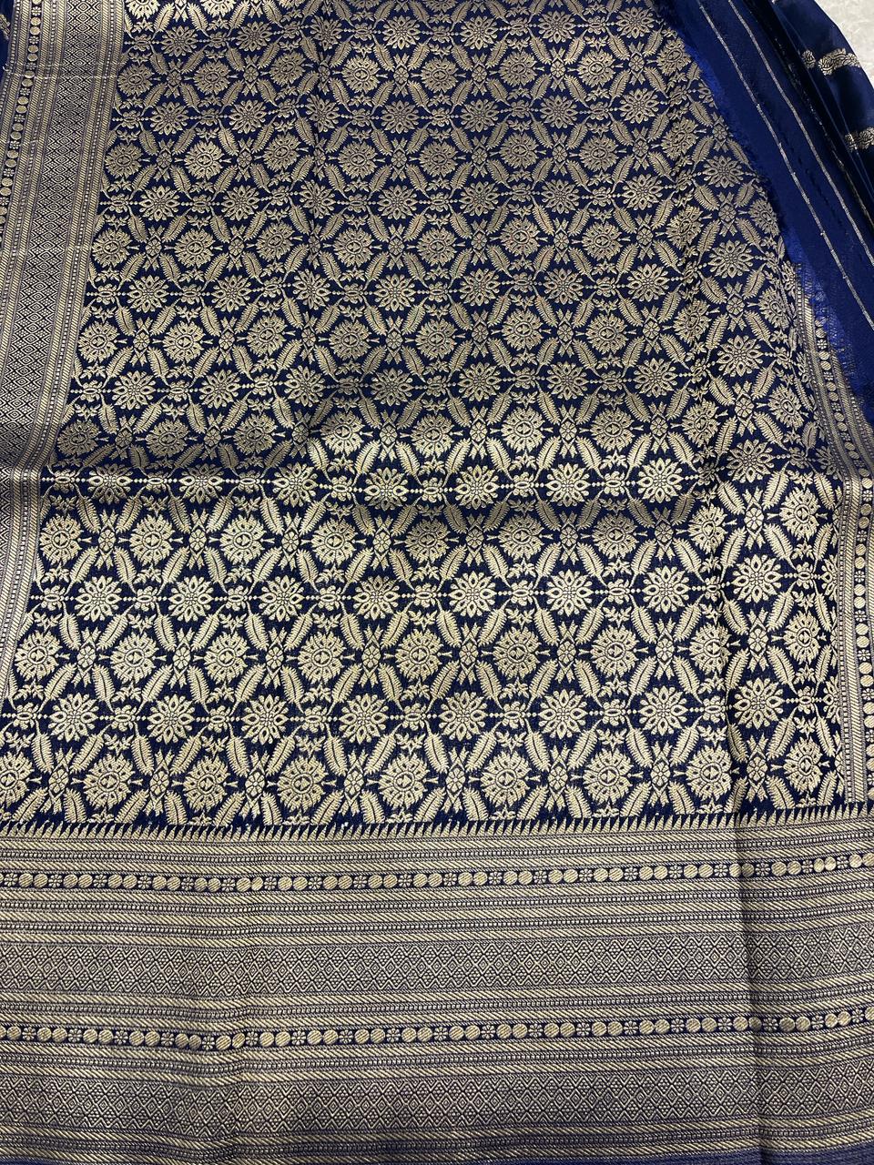 Blue Banarasi Saree | Swathi Nanda Sarees