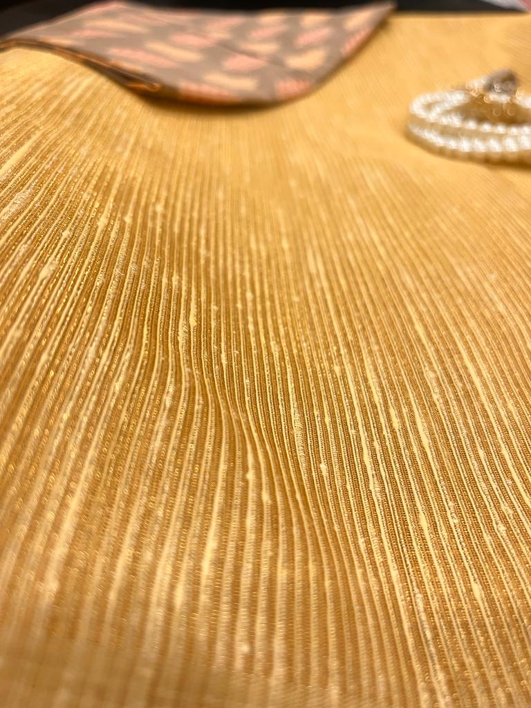 Grey and Cream Gold pochampally Ikkat Designer Saree | Swathi Nanda Sarees