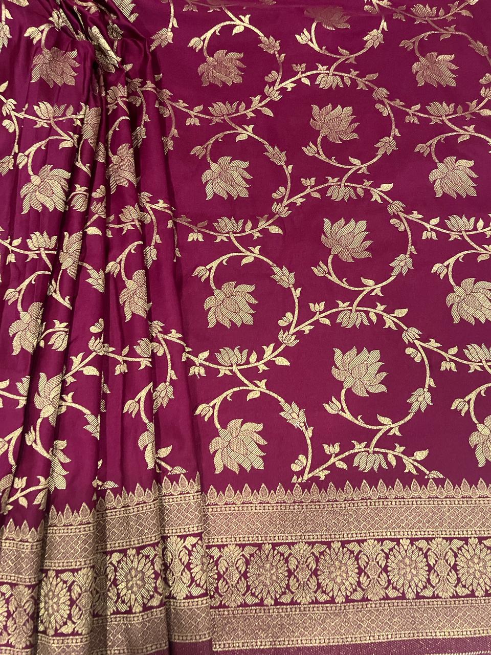 Maroon Banarasi Saree