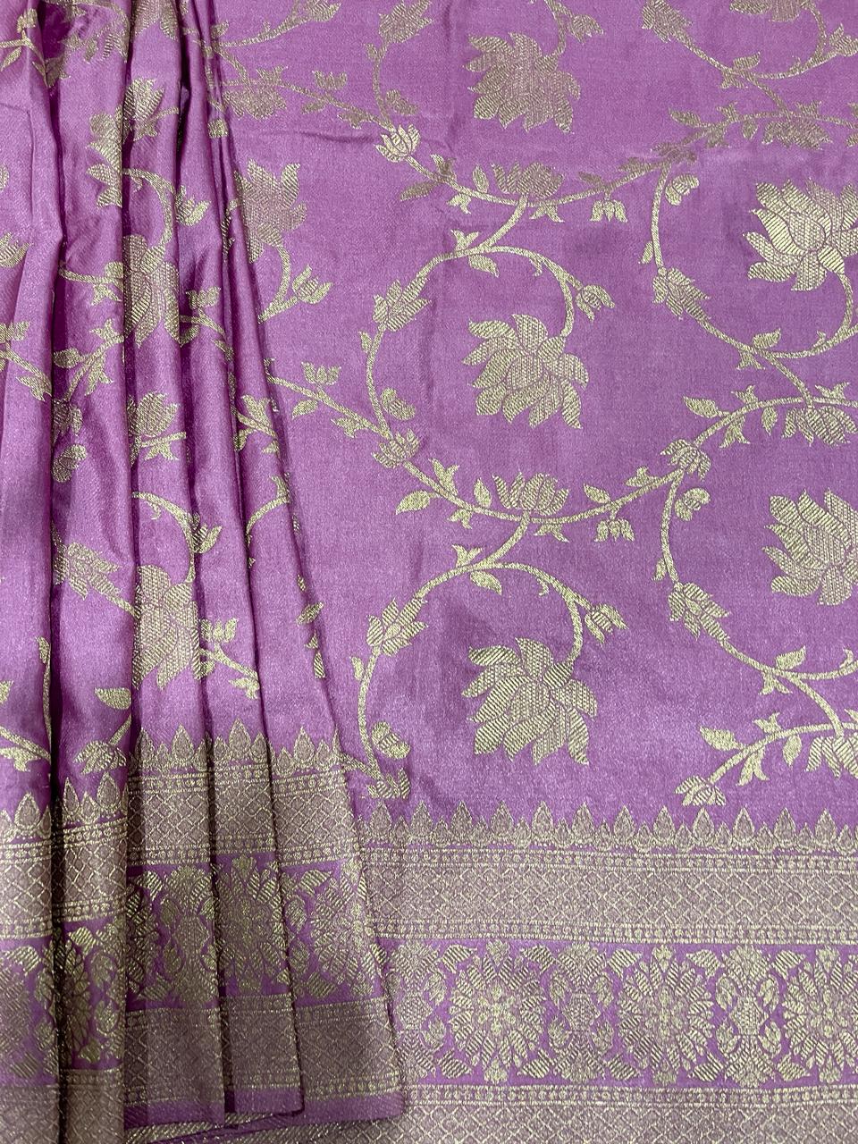 Lavender Banarasi Saree