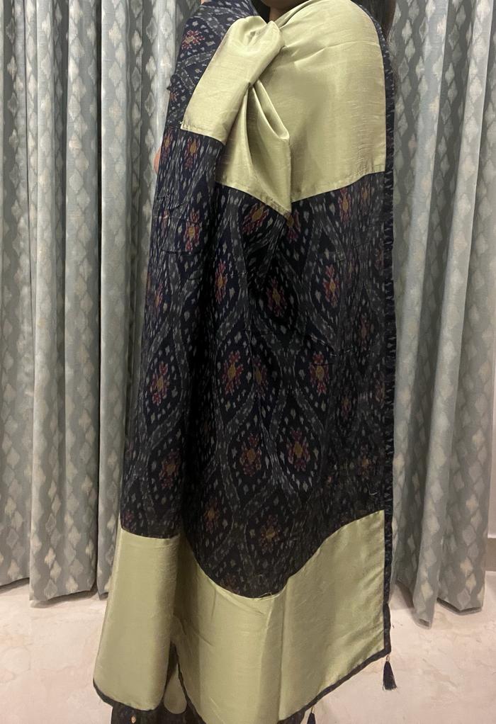 Green pochampally Ikkat Designer Saree | Swathi Nanda Sarees