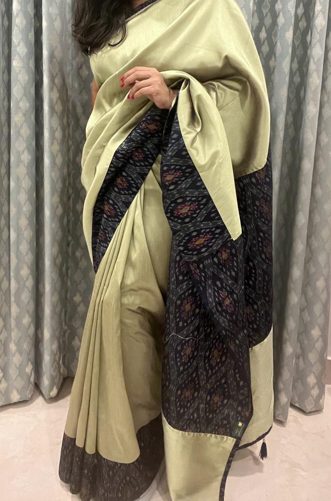 Green pochampally Ikkat Designer Saree | Swathi Nanda Sarees