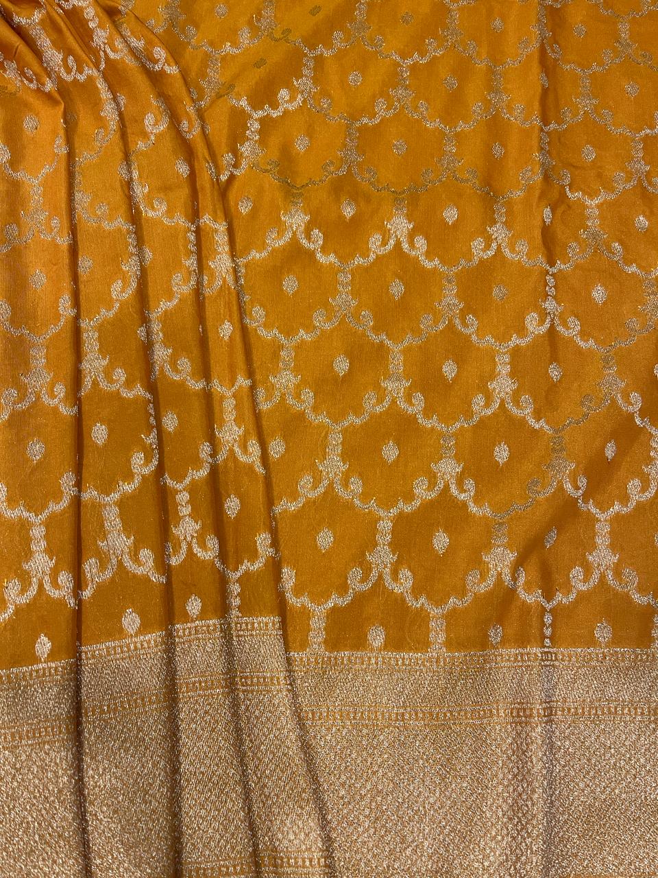 Mustard Banarasi Saree