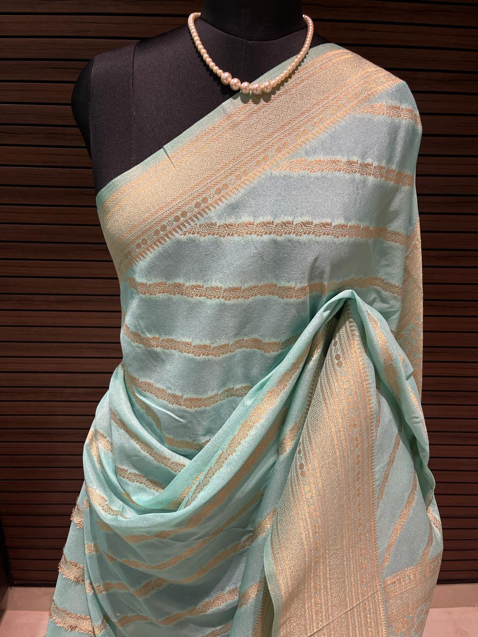 Shanthi - Blue Banarasi Saree | Swathi Nanda Sarees
