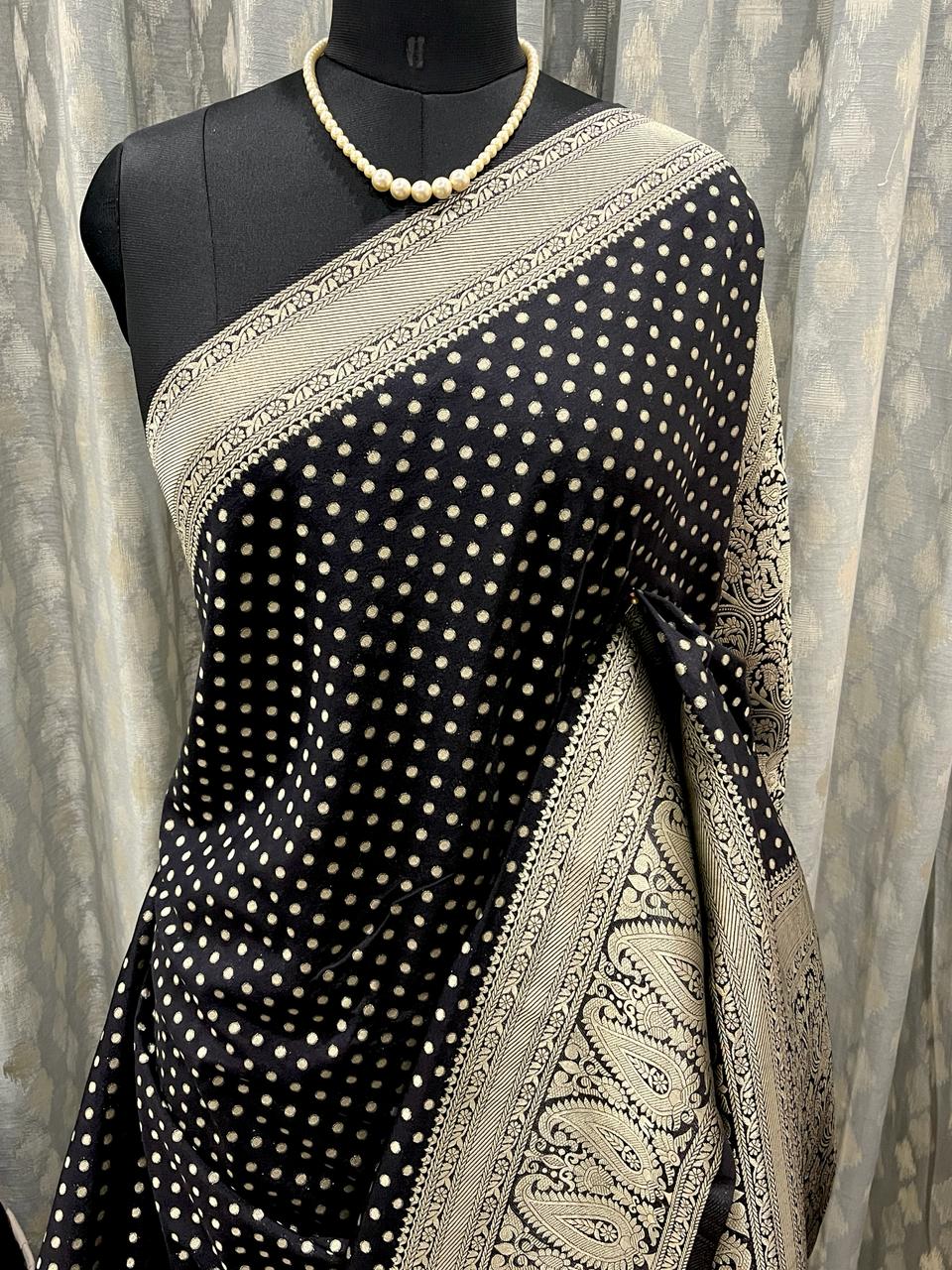 Black Banarasi Saree | Swathi Nanda Sarees