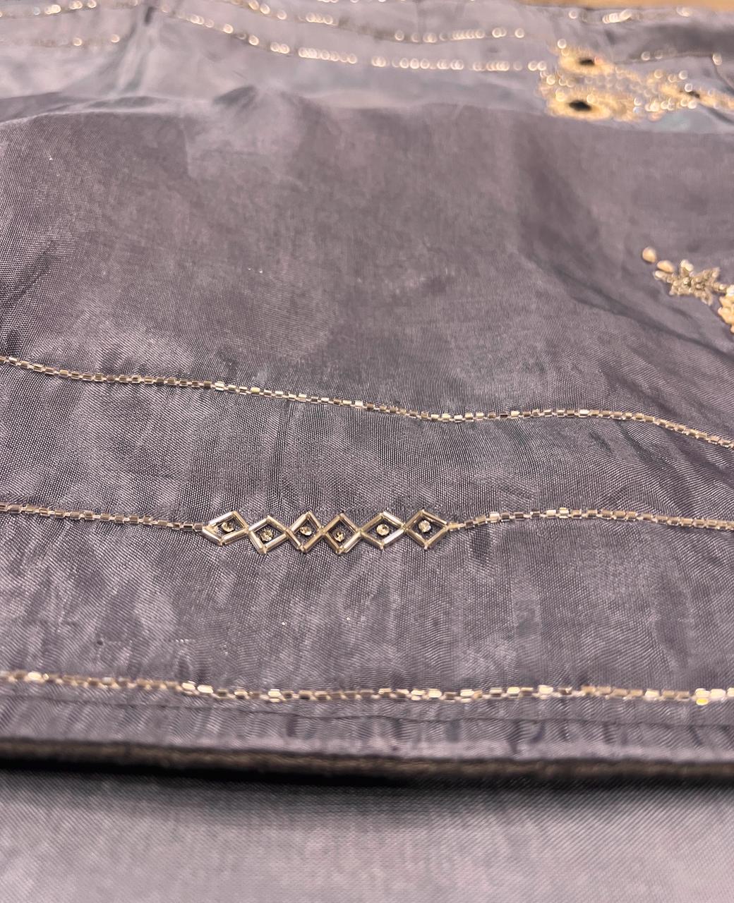 Sara Lavender Embroided Saree | Swathi Nanda Sarees