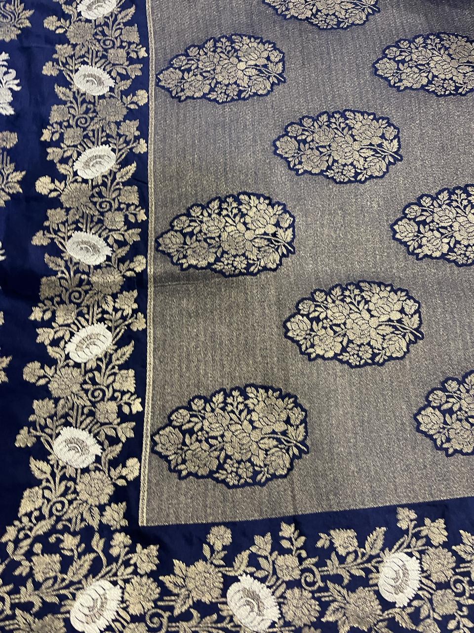 Royal Blue Banarasi Saree | Swathi Nanda Sarees