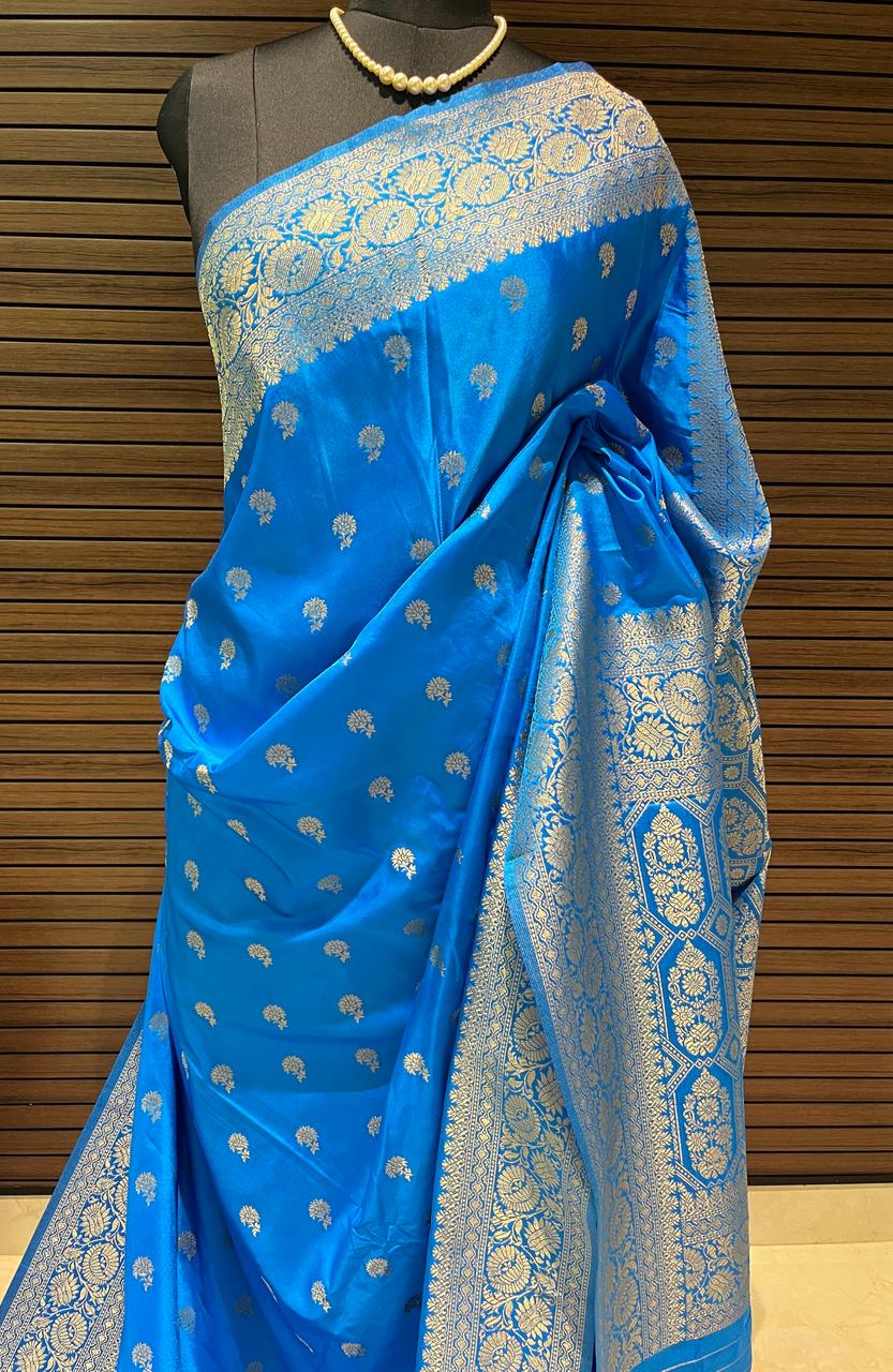 Ink Blue Banarasi Saree | Swathi Nanda Sarees