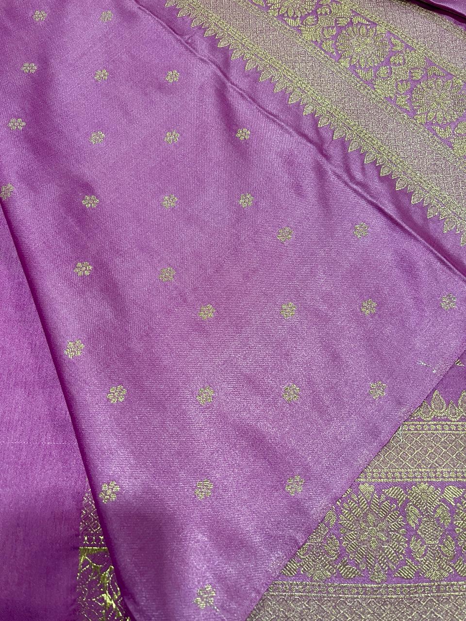 Lavender Banarasi Saree
