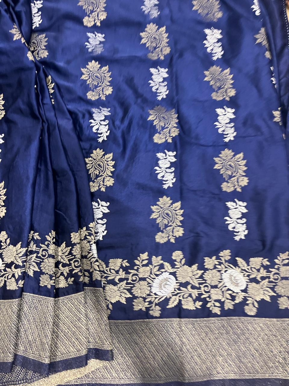 Royal Blue Banarasi Saree | Swathi Nanda Sarees