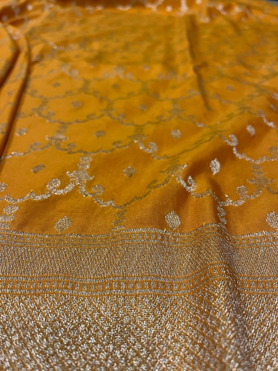 Mustard Banarasi Saree