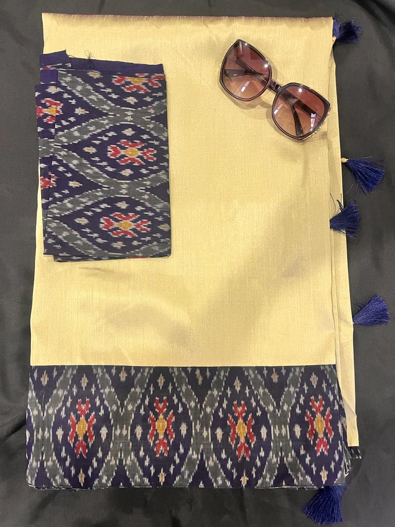 Blue pochampally Ikkat Designer Saree | Swathi Nanda Sarees
