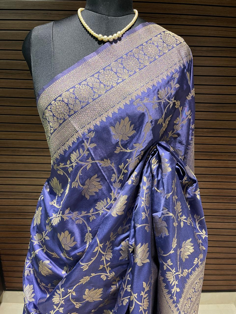 Royal Blue Banarasi Saree | Swathi Nanda Sarees