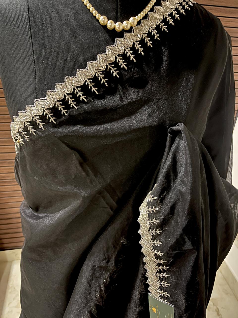 Black Organza Saree | Swathi Nanda Sarees