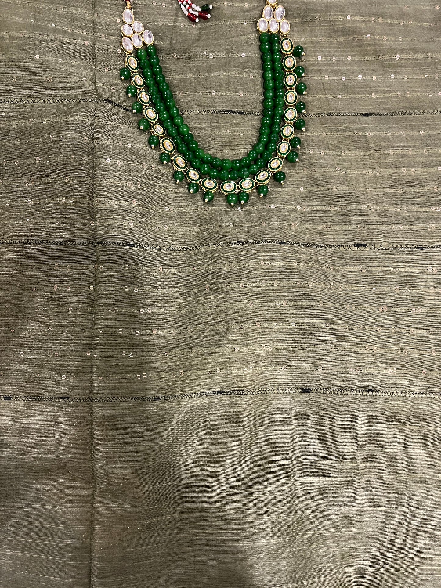 Moss Green Tussar Saree | Swathi Nanda Sarees