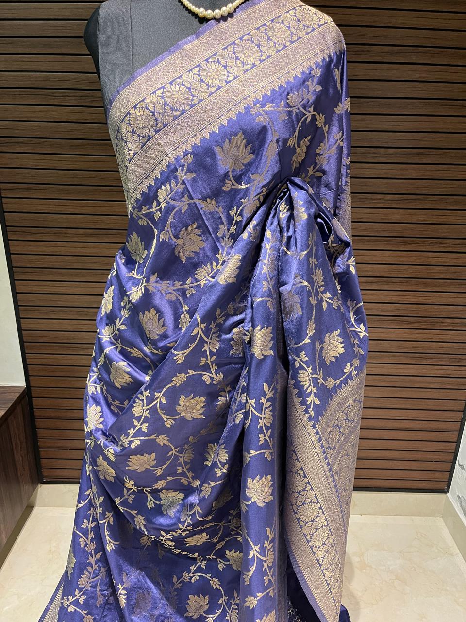 Royal Blue Banarasi Saree | Swathi Nanda Sarees