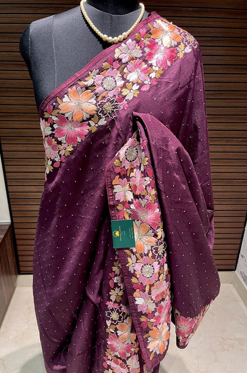 Sia embroidered Organza Saree | Swathi Nanda Saree