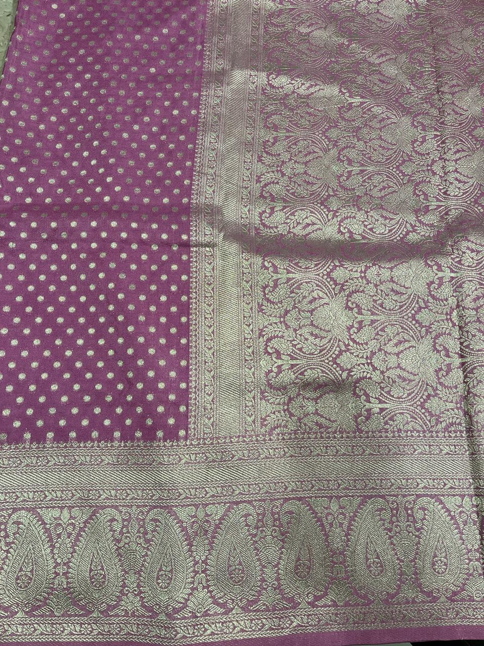 Baby Pink Banarasi Saree | Swathi Nanda Sarees