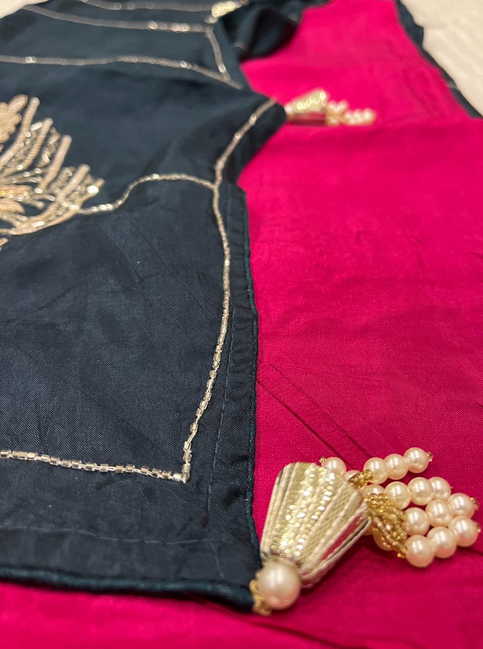 Sara Teal Green Embroided Saree | Swathi Nanda Sarees