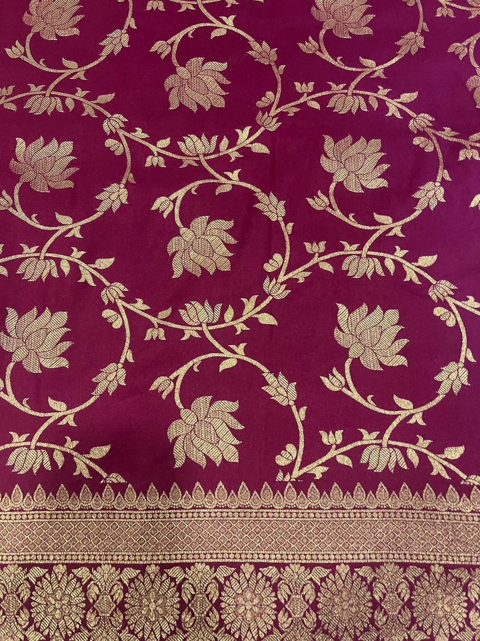 Maroon Banarasi Saree