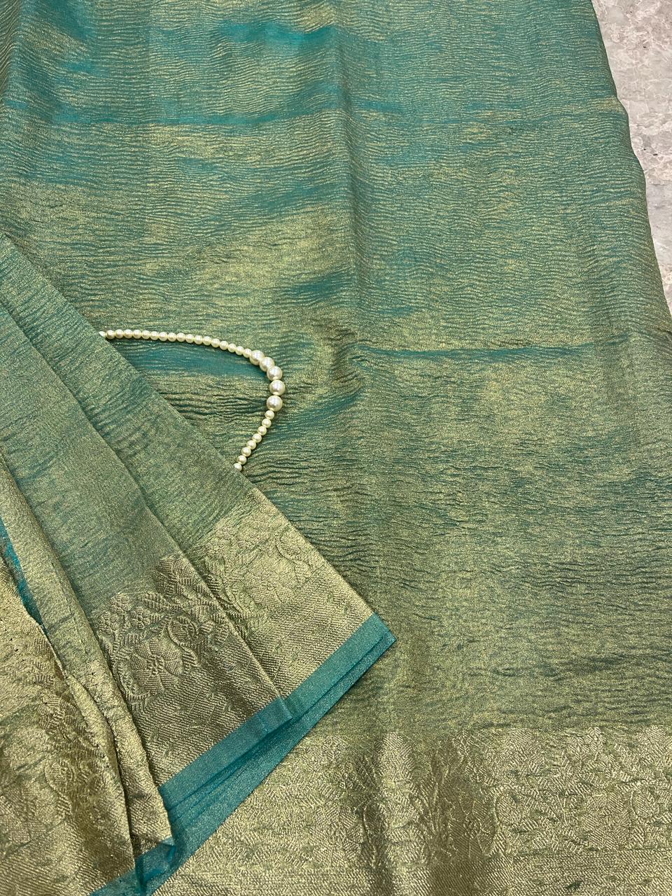 Blue Tissue Banarasi Saree | Swathi Nanda Sarees