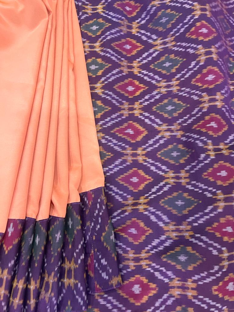 Pink and Purple pochampally Ikkat Designer Saree | Swathi Nanda Sarees