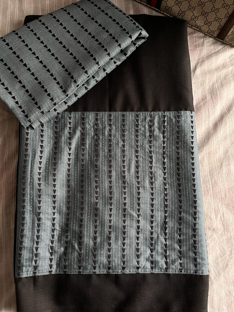 Black and Blue Handcrafted Saree