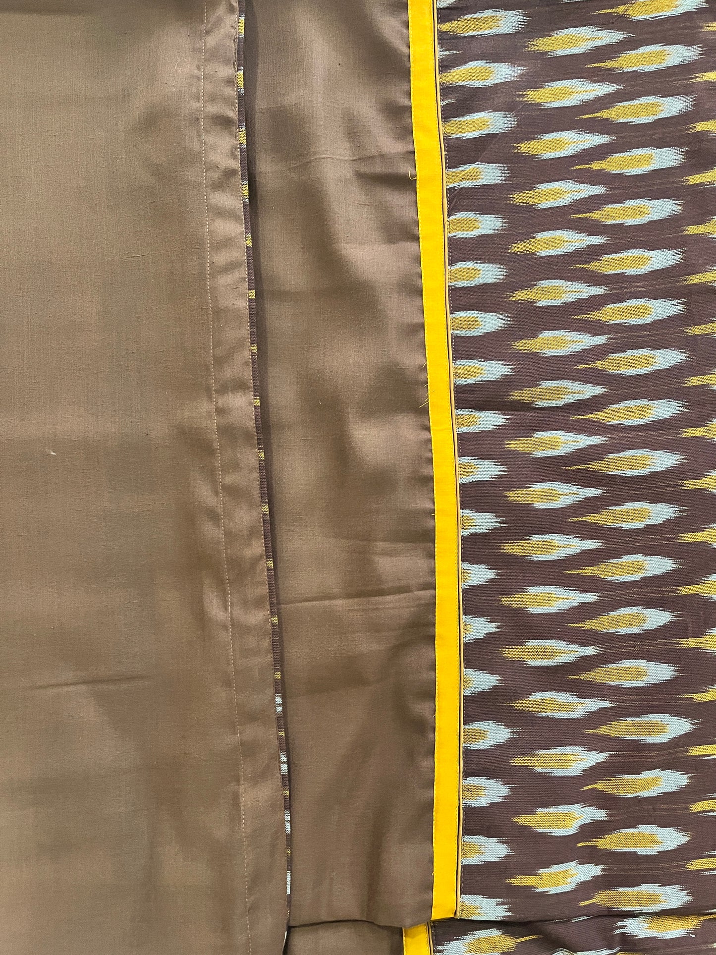 Brown Ikkat Designer Cotton Saree | Swathi Nanda Sarees
