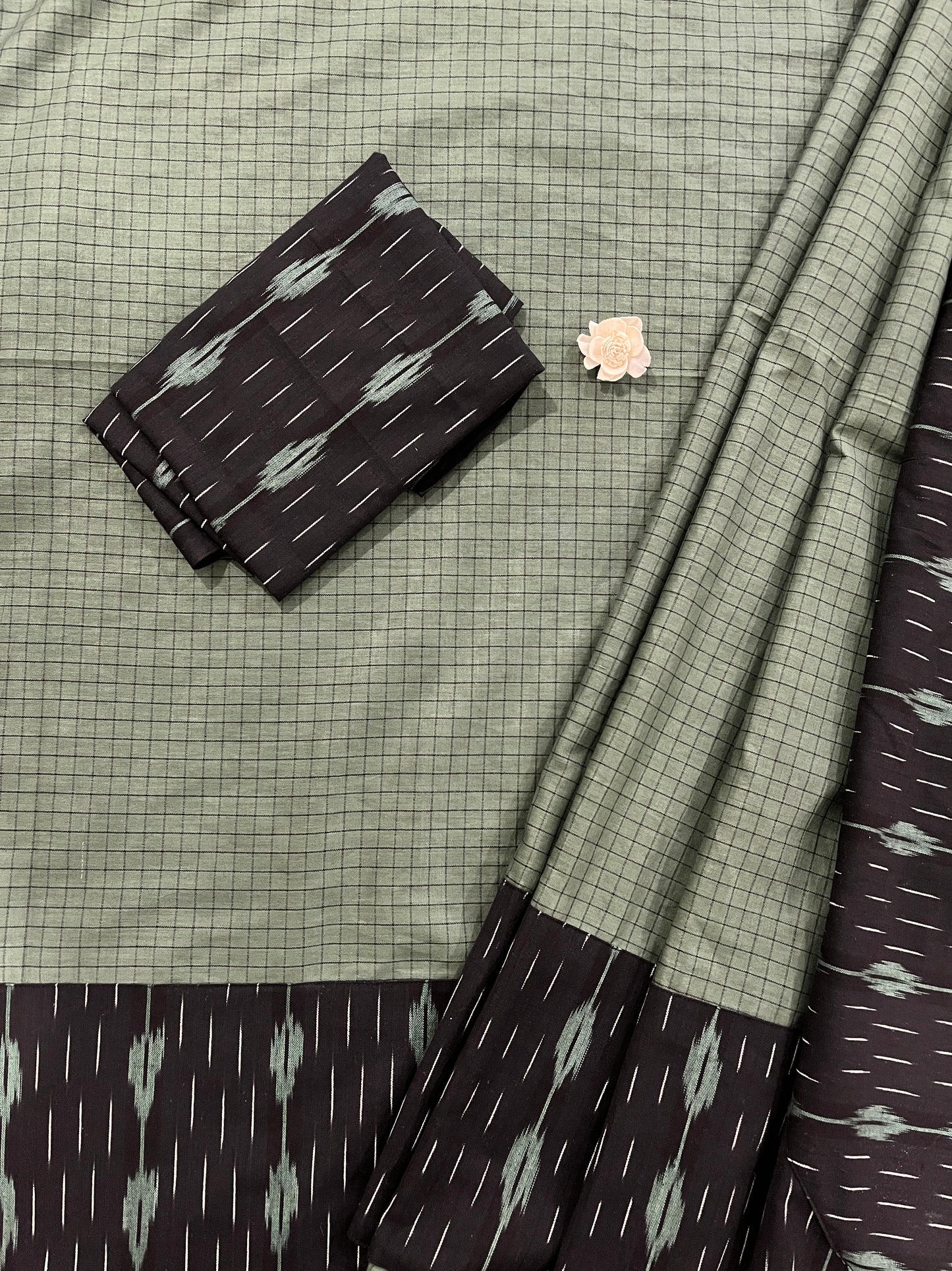 Teal Green Ikkath Saree | Swathi Nanda Sarees