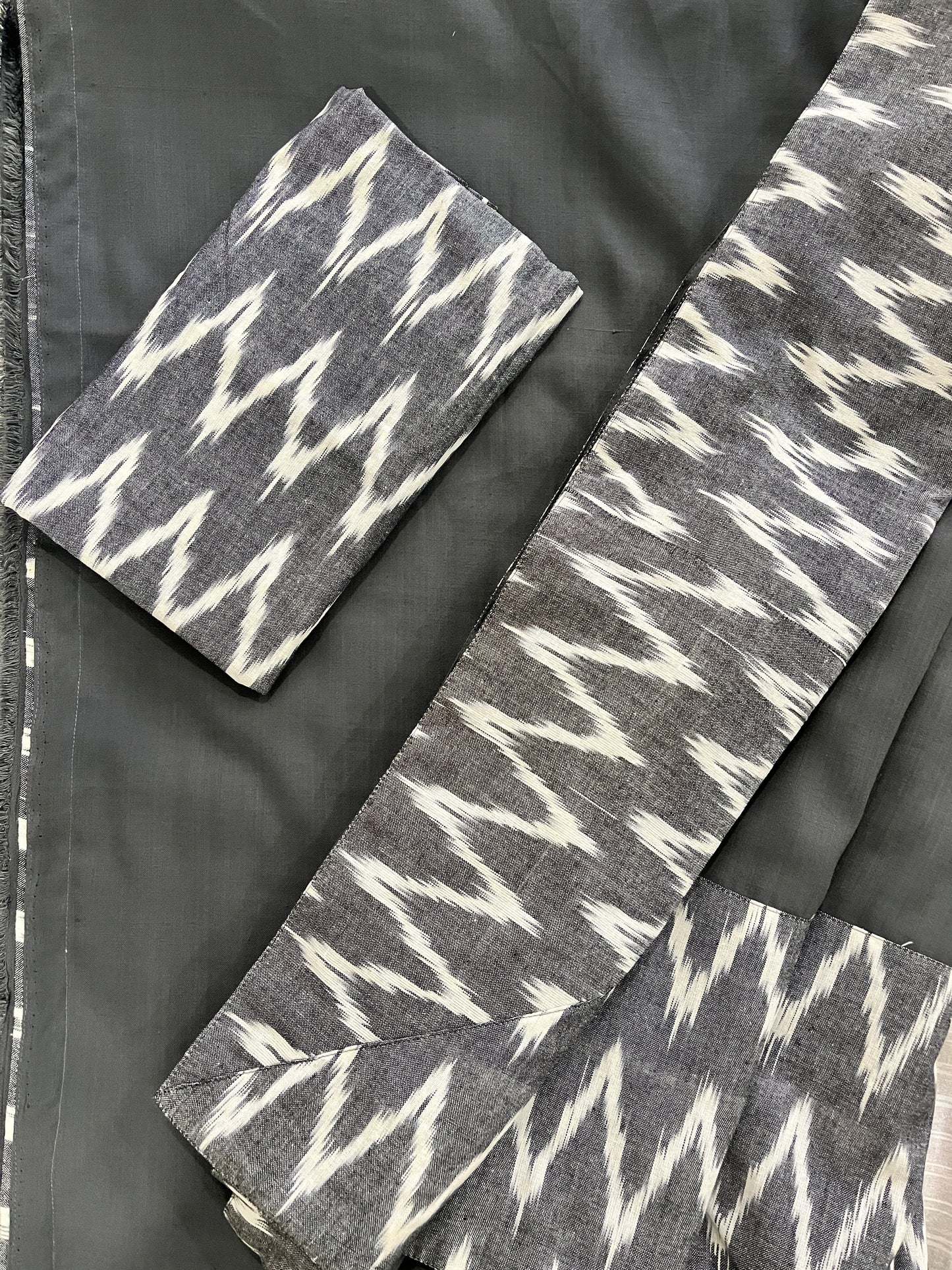 Grey Ikkat Designer Cotton Saree | Swathi Nanda Sarees