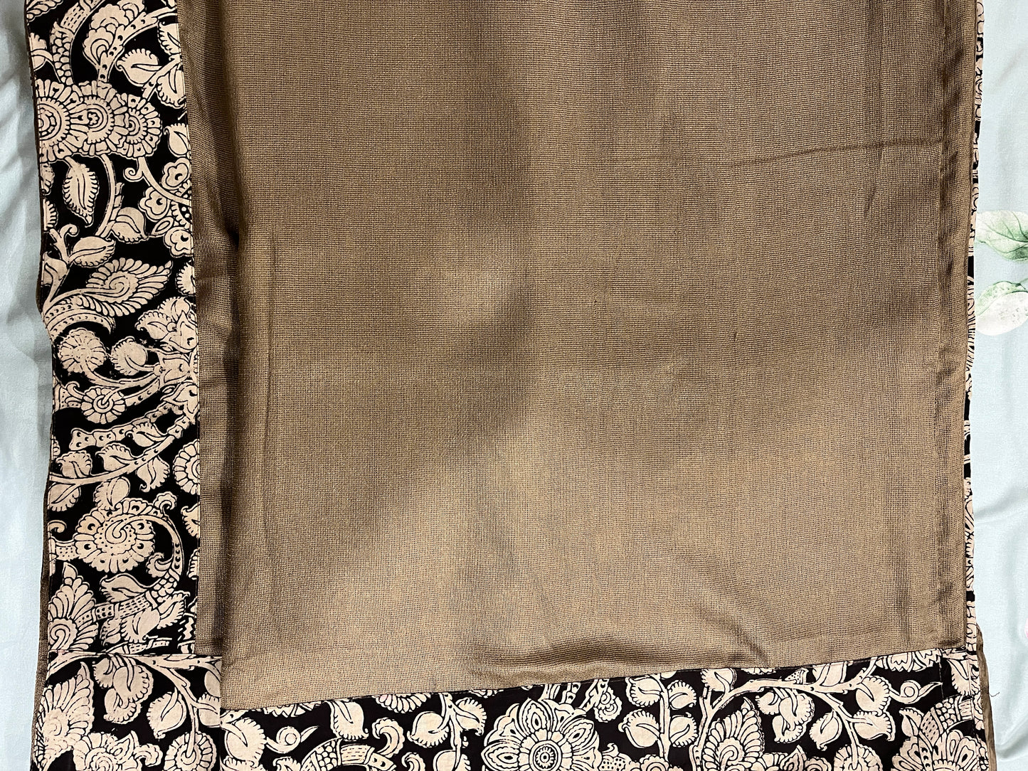 Olive Brown Designer Kalamkari Cotton Saree | Swathi Nanda Sarees