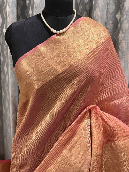 Pink Tissue Banarasi Saree | Swathi Nanda Sarees