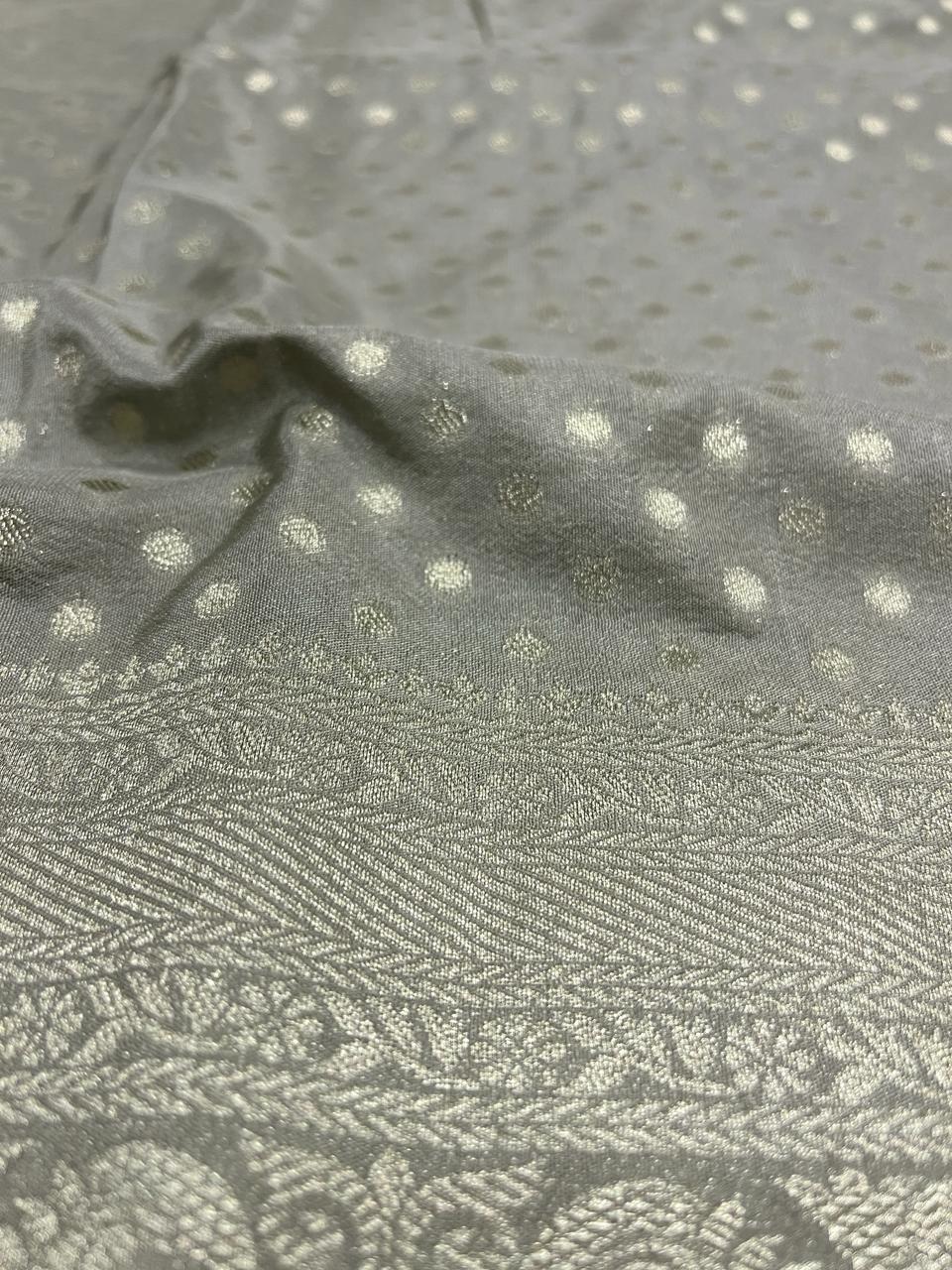 Grey Banarasi Saree | Swathi Nanda Sarees