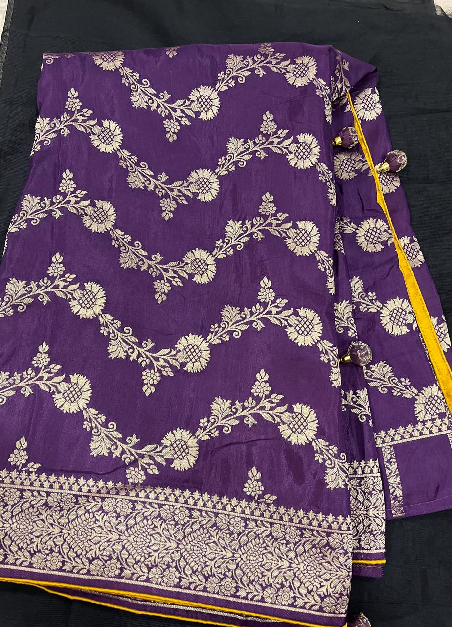 Purple Banarasi Saree | Swathi Nanda Sarees