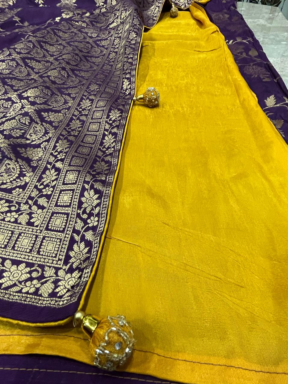 Purple Banarasi Saree | Swathi Nanda Sarees