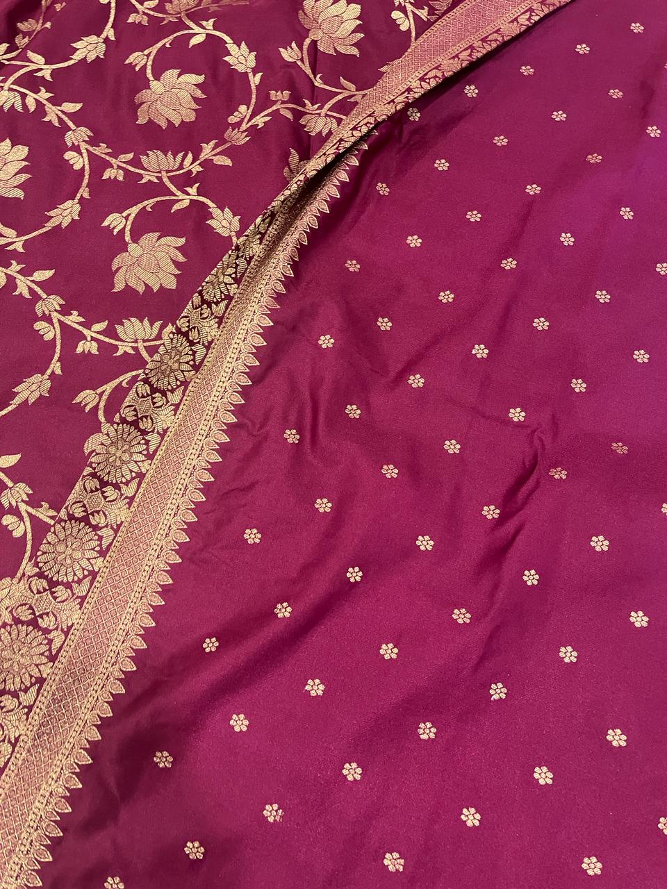 Maroon Banarasi Saree