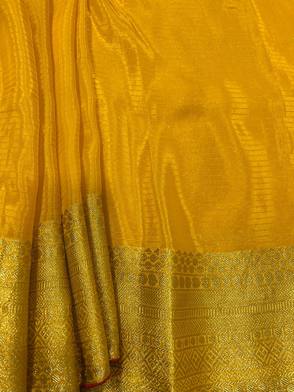 Yellow Banarasi Saree | Swathi Nanda Sarees