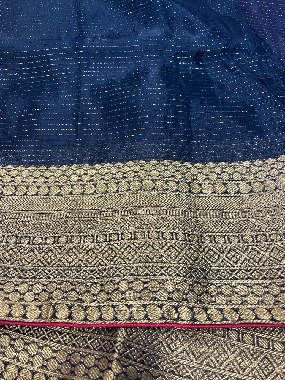 Blue Banarasi Saree | Swathi Nanda Sarees