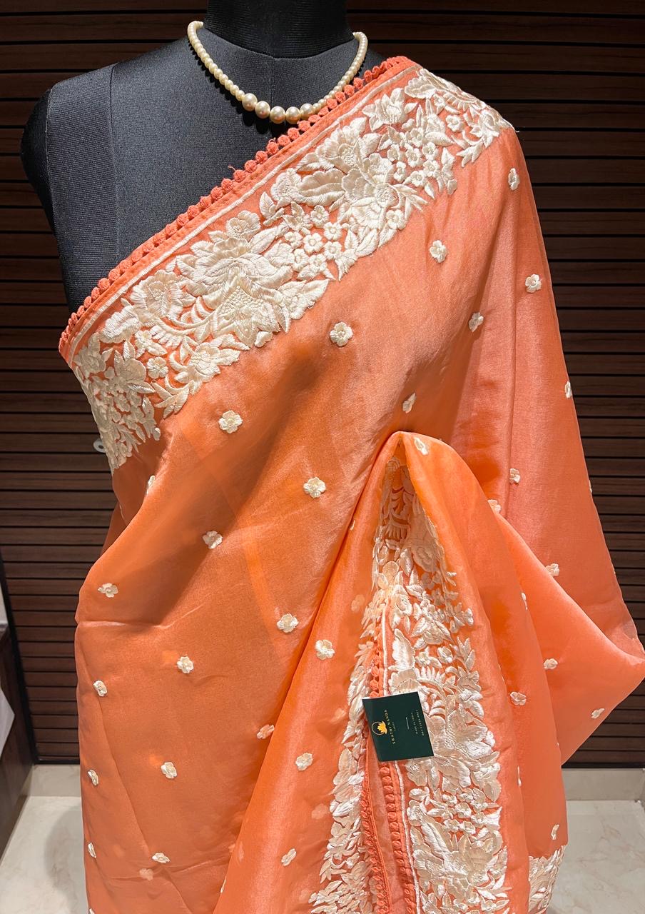 Embroidered Organza Sarees