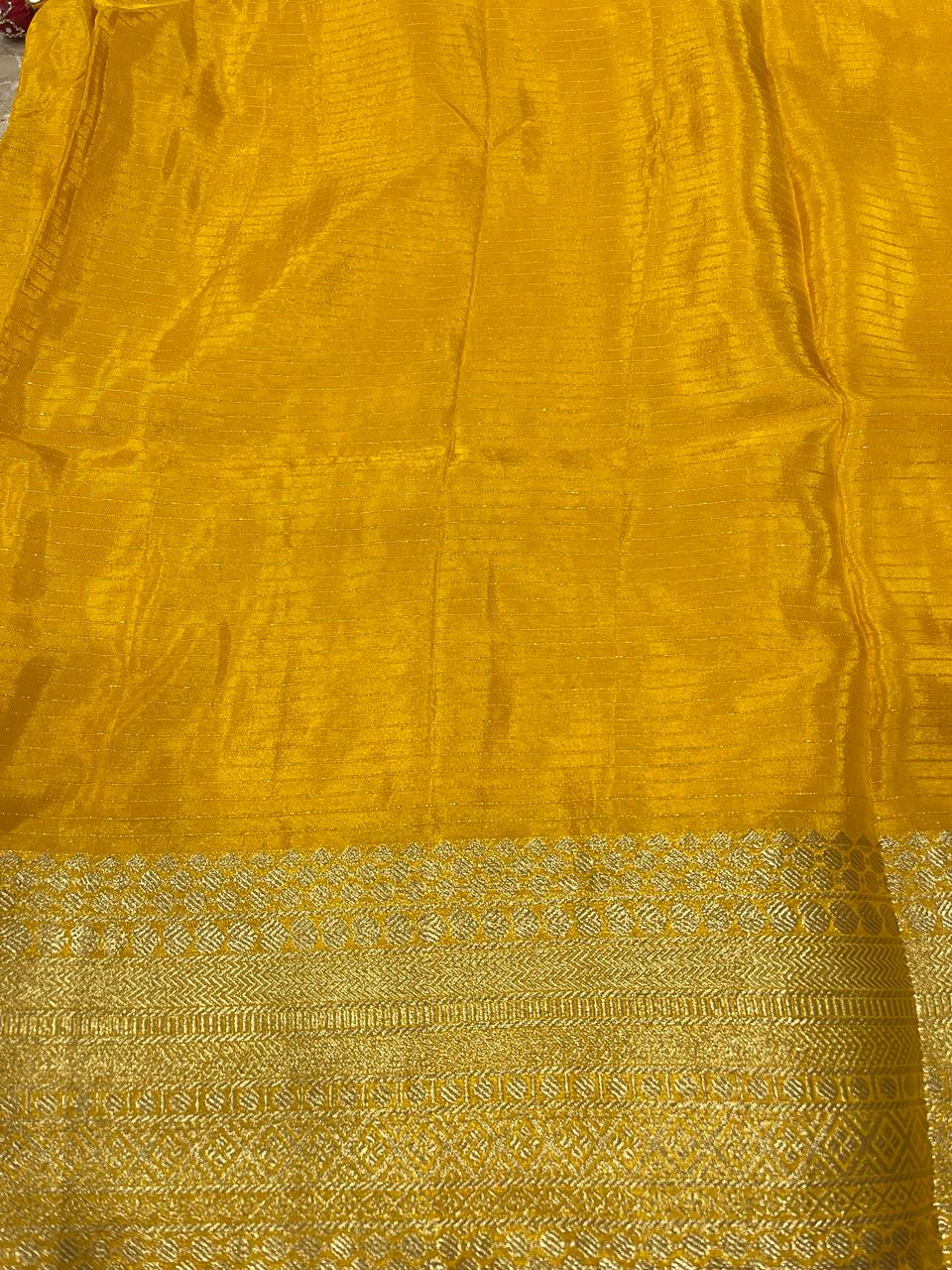 Yellow Banarasi Saree | Swathi Nanda Sarees