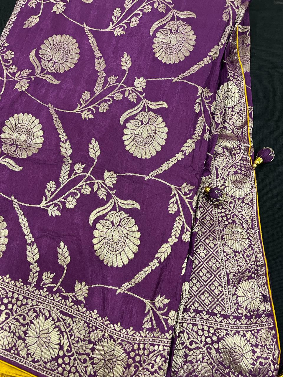 Purple Banarasi Saree | Swathi Nanda Sarees