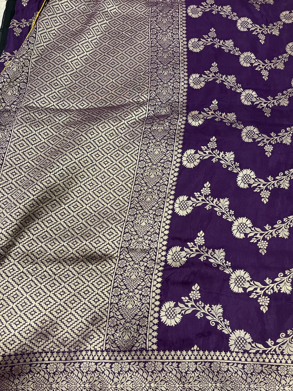 Purple Banarasi Saree | Swathi Nanda Sarees