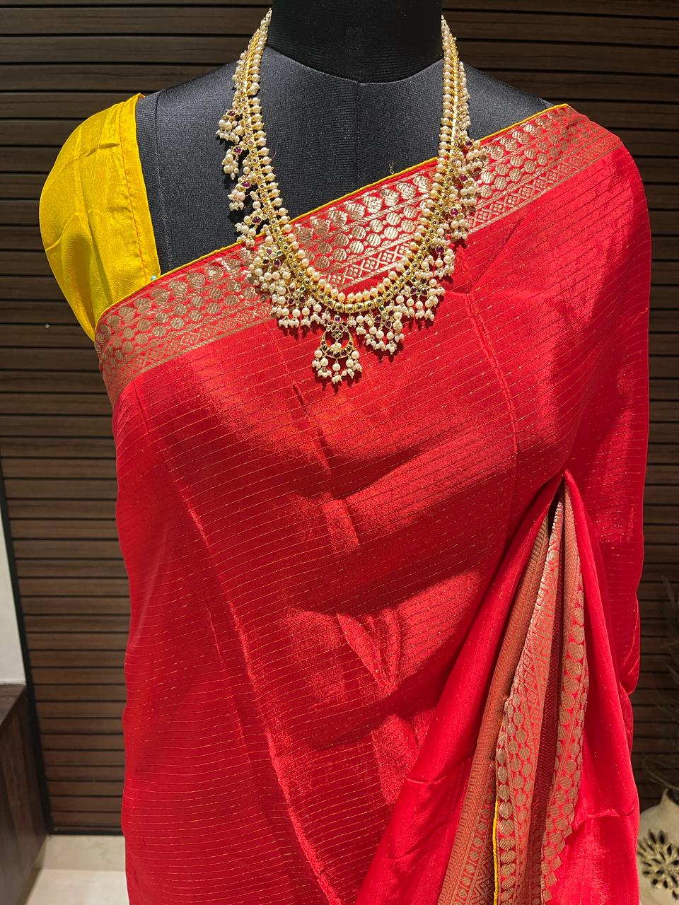 Red Banarasi Saree | Swathi Nanda Sarees