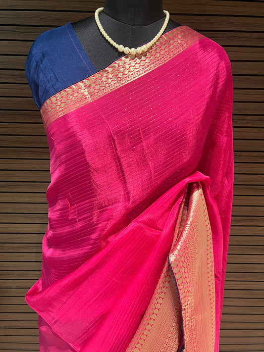 Pink Banarasi Saree | Swathi Nanda Sarees