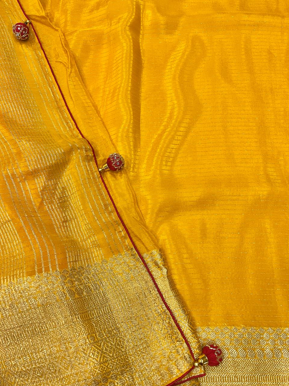 Yellow Banarasi Saree | Swathi Nanda Sarees