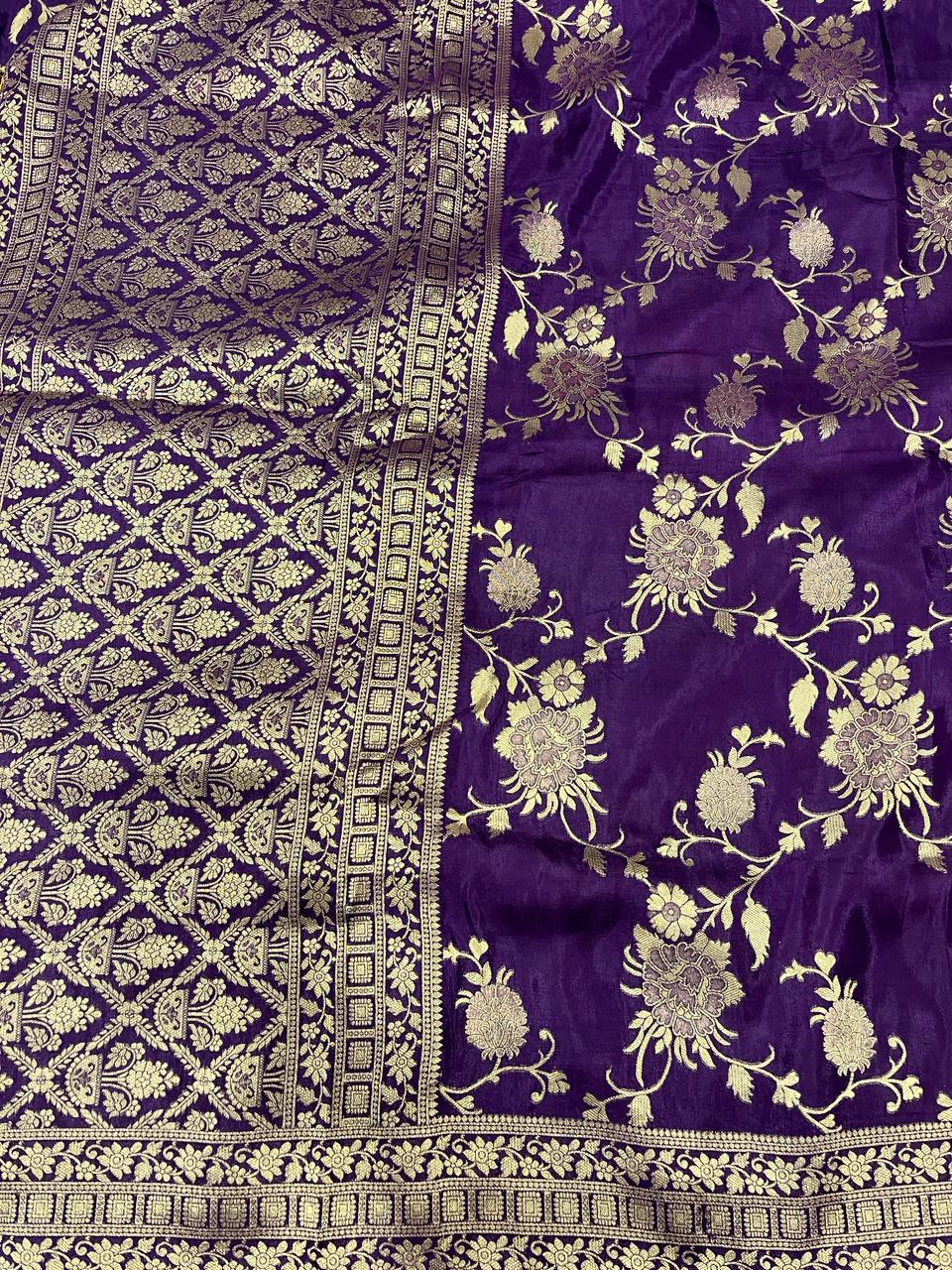 Purple Banarasi Saree | Swathi Nanda Sarees