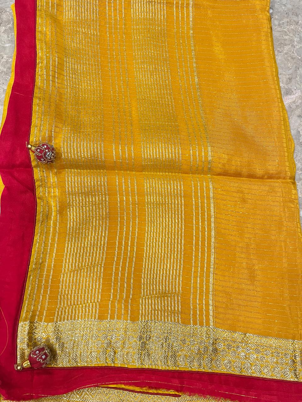 Yellow Banarasi Saree | Swathi Nanda Sarees