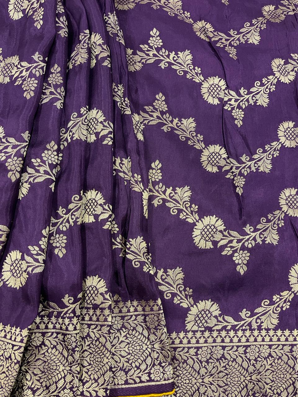 Purple Banarasi Saree | Swathi Nanda Sarees